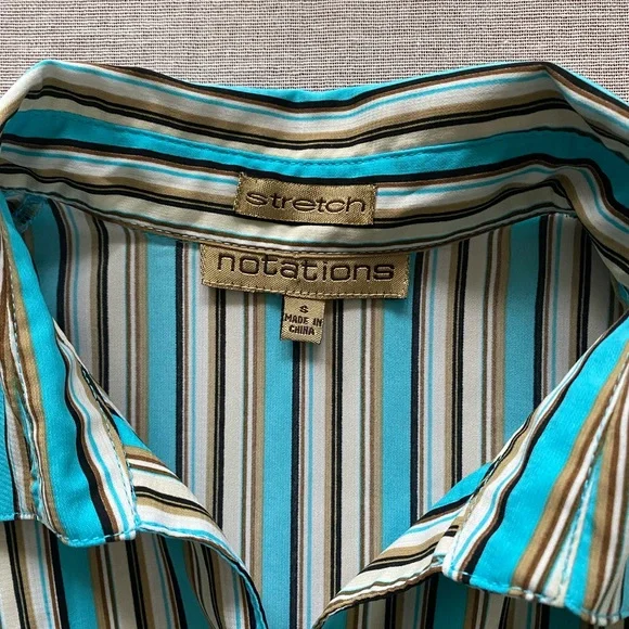 Notations vintage 90s striped shirt. - Picture 9 of 11